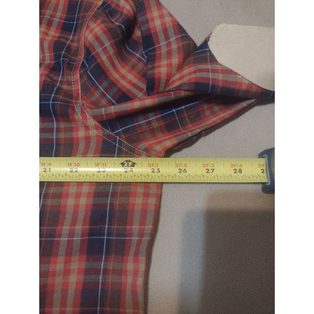 Men's Pride of The Nation Long Sleeve MultiColor Button Shirt 2XL Elbow Patch - Picture 10 of 11